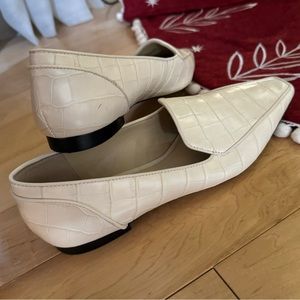 Vince Camuto white loafers